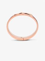 Mott Rose Gold-Tone Logo Bangle