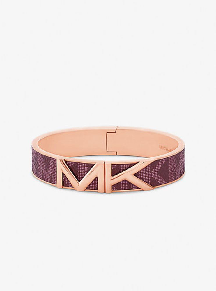 Mott Rose Gold-Tone Logo Bangle