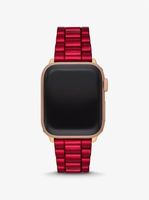 Red-Coated Stainless Steel Strap For Apple Watch®