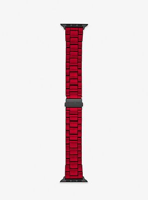 Red-Coated Stainless Steel Strap For Apple Watch