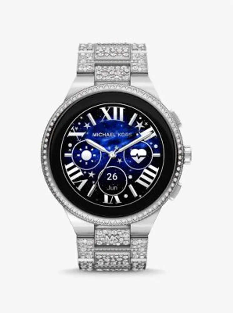 Gen 6 Camille Pavé Silver-Tone Smartwatch