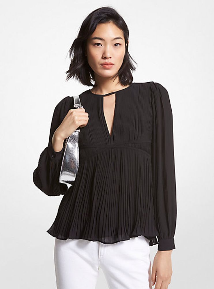 Pleated Georgette Blouse