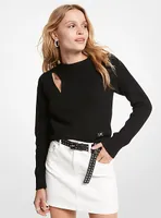 Chandail en mélange de laine à découpe