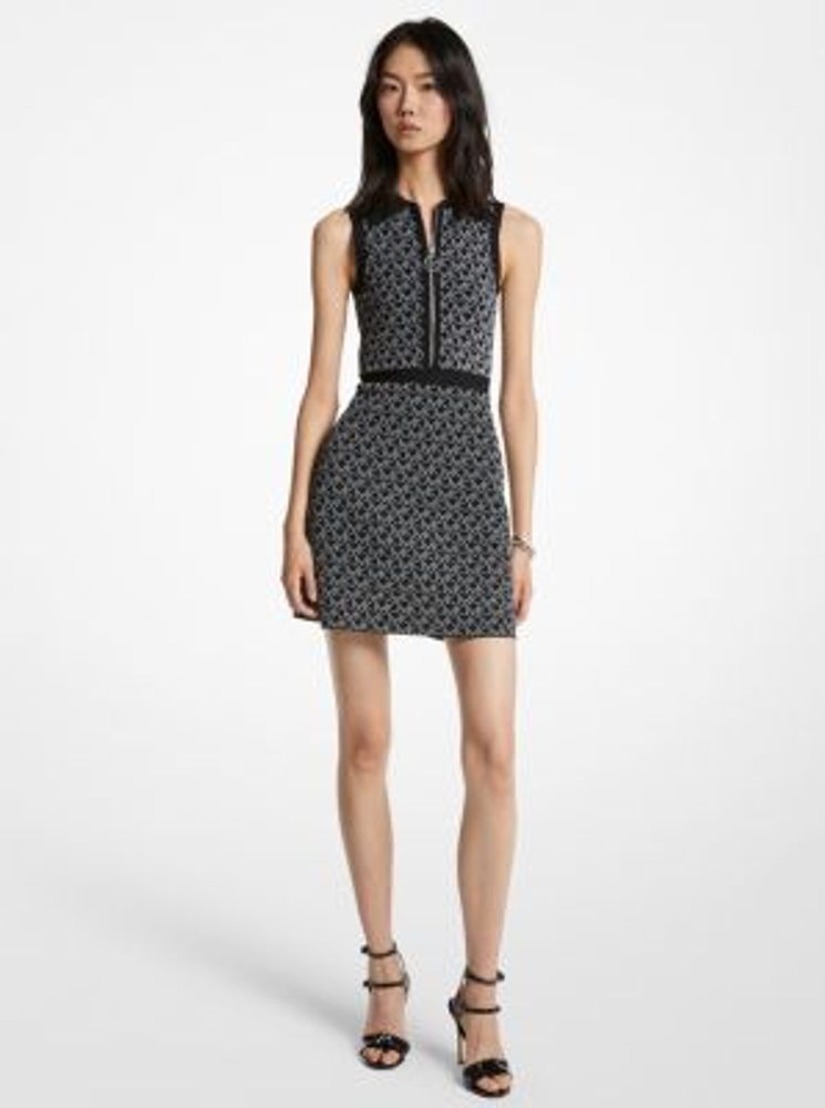 Robe polo en jacquard à logo