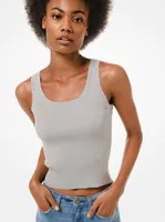 Ribbed Stretch Viscose Tank Top