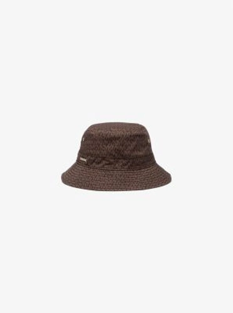 Logo Print Organic Cotton Blend Bucket Hat