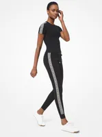 Logo Tape Textured Knit Joggers