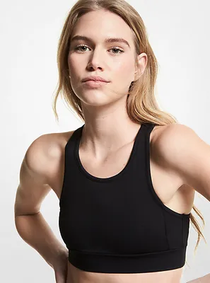 Soutien-gorge de sport à dos nageur en mélange de nylon