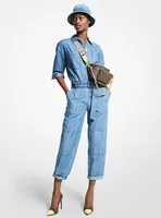 Chambray Belted Jumpsuit