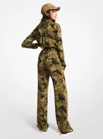 camouflage georgette