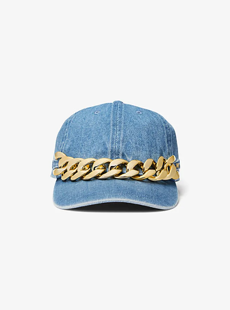 Embellished Denim Baseball Hat