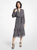 Status Print Georgette Midi Dress