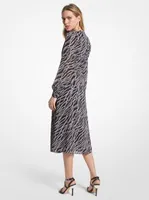 Status Print Georgette Midi Dress