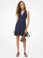 Lace-Up Washed Linen Dress