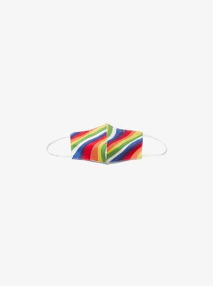 Wavy Rainbow Stretch Cotton Face Mask