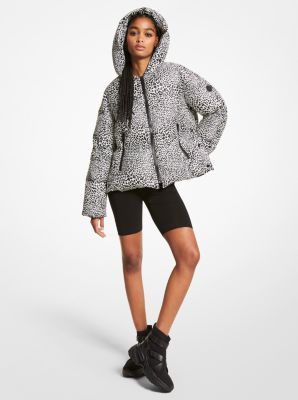 Michael Kors Animal Print Quilted Ciré Puffer Jacket | Square One