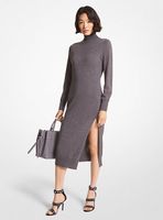 Wool Blend Turtleneck Dress