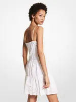 Palm Eyelet Cotton Slip Dress