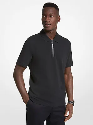 Cotton Half-Zip Polo Shirt