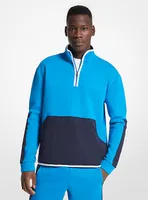 Cotton Blend Half-Zip Sweatshirt