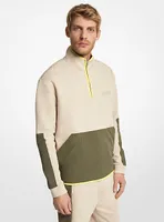 Cotton Blend Half-Zip Sweatshirt