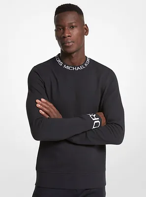 Chandail en mélange de coton à ruban logo