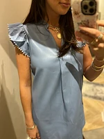 v-neck leather dress