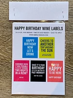 happy birthday wine labels