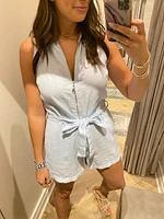 s/l  zip up romper