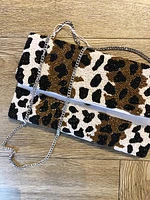 cheetah bead clutch