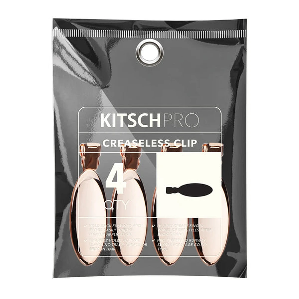 oval rose gold creaseless clips