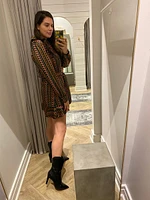 jackie print mini dress