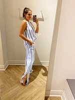 side slit wide leg pant