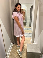 solid babydoll gauze dress