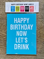 happy birthday wine labels