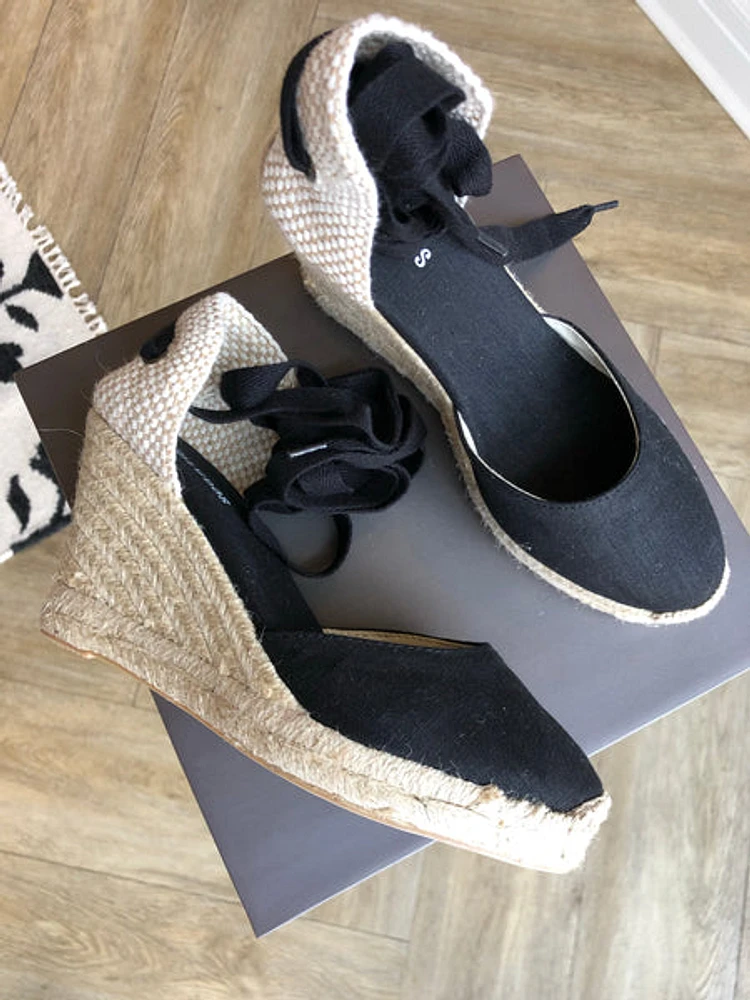 Platform Wedge ankle tie