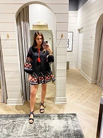 lourdes embroidered dress