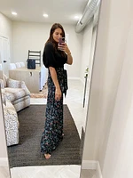 floral tie pants