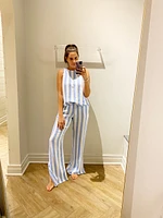 side slit wide leg pant