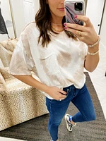 short sleeve acid tie dye top