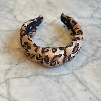 caramel leopard headband