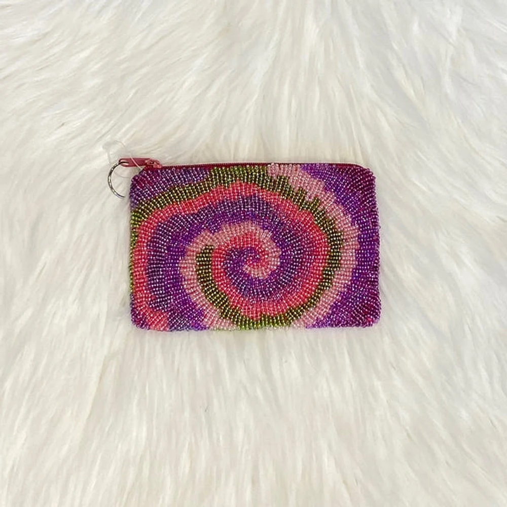 rainbow swirl coin purse