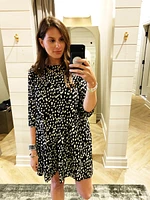 spotted swing dress