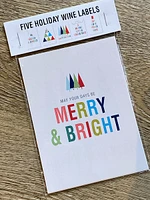 merry and bright wine labels