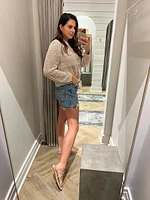 caroline open knit pullover sweater