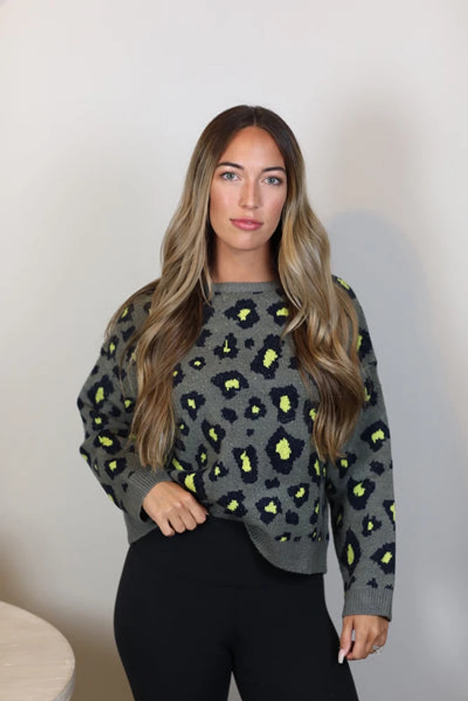 neon leo sweater