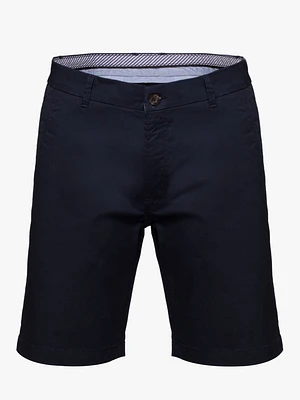 Calções bermuda Twill lisos azul escuro