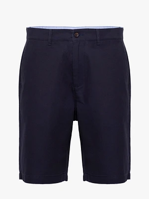 Calções bermuda Chino estruturados azul em algodão classic fit