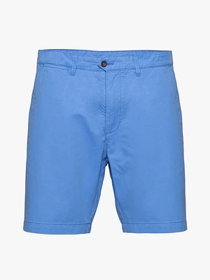 Calções bermuda em twill azul forte de algodão