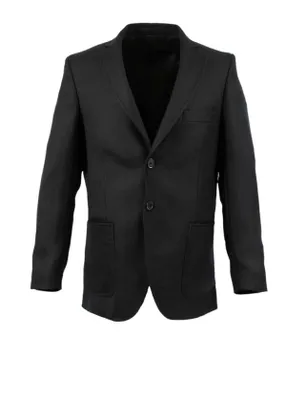 Blazer de lã azul escuro